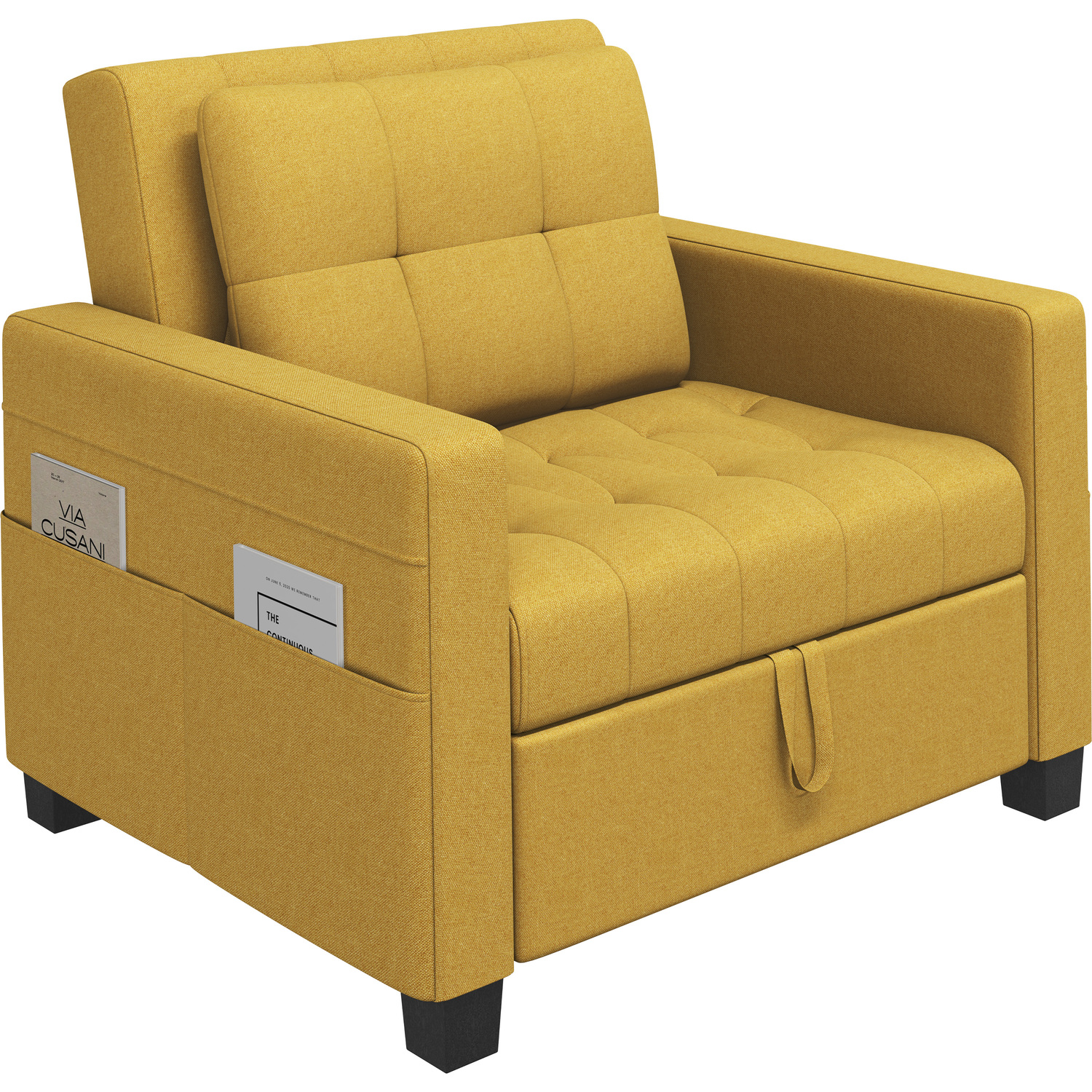 Yaheetech Convertible Sofa Chair Sleeper Chair - Yellow