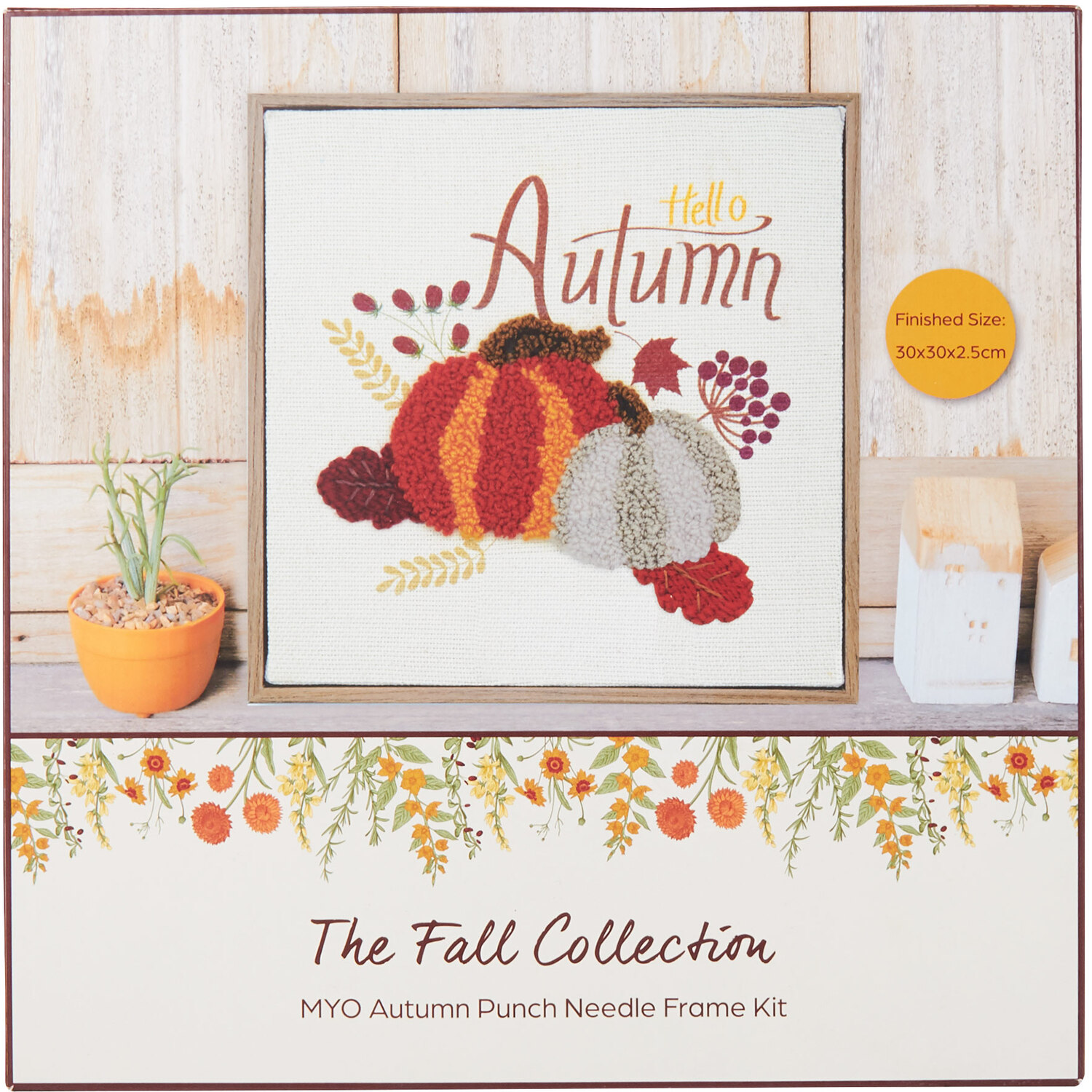 Make Your Own Autumn Punch Needle Frame Kit