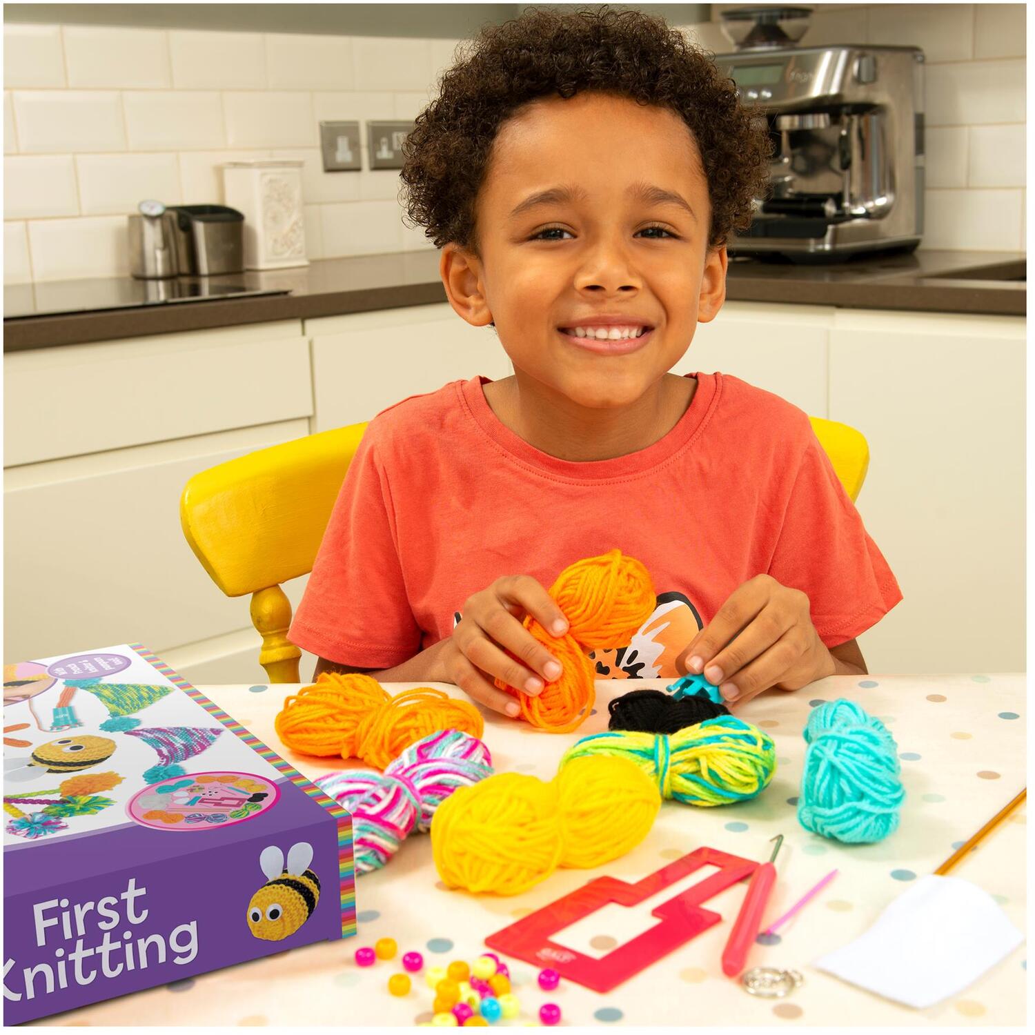 Original Toy Company Erste Knitter – Strick-Spielzeug Aus Holz Mit Garn Für Kinder Ab 6