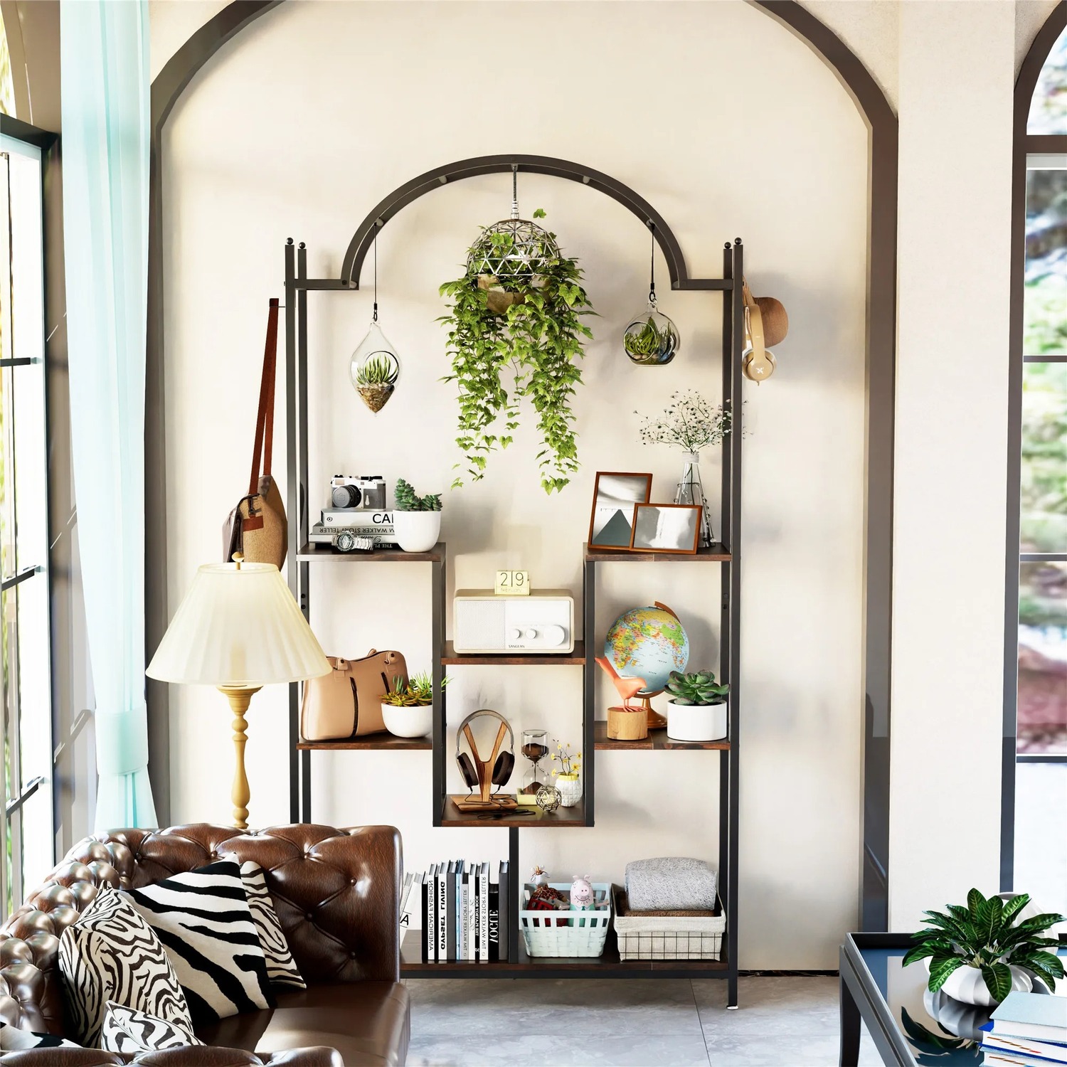 5 Tier Tall Plant Stand - Black