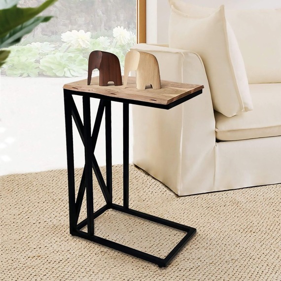 Home Source Pacific Mango Wood Natural Side Table