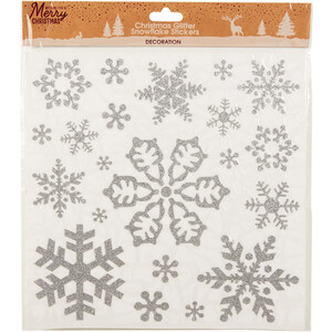 Christmas Glittery Snowflake Stickers