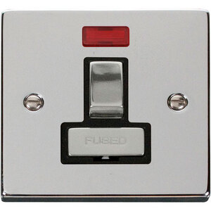 Polished Chrome 13A Fused Ingot Connection Unit Switched With Neon