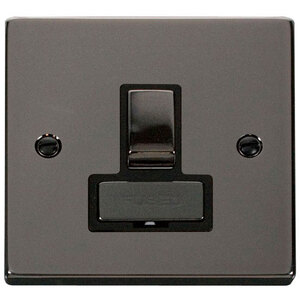 Black Nickel 13A Fused Ingot Connection Unit Switched