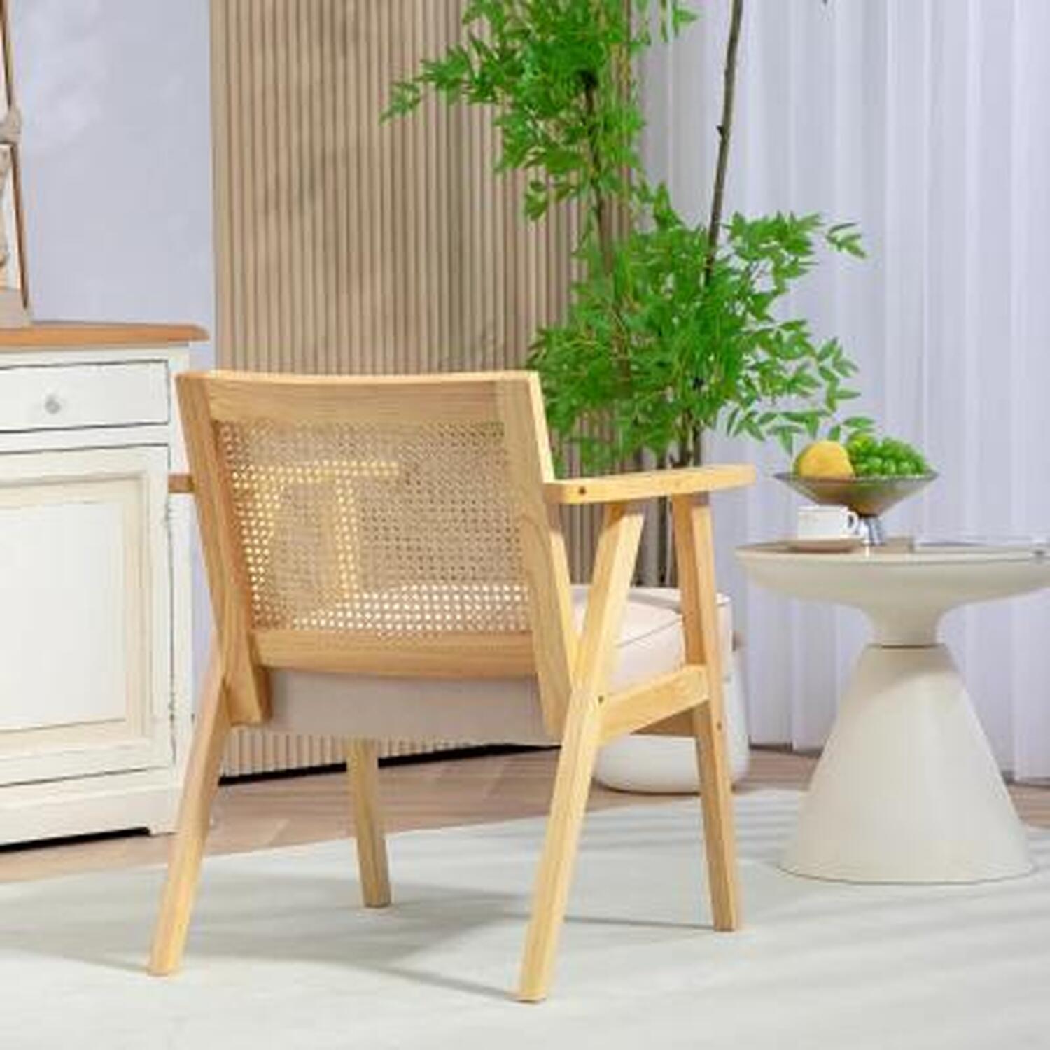 Rattan Accent Chair - Beige