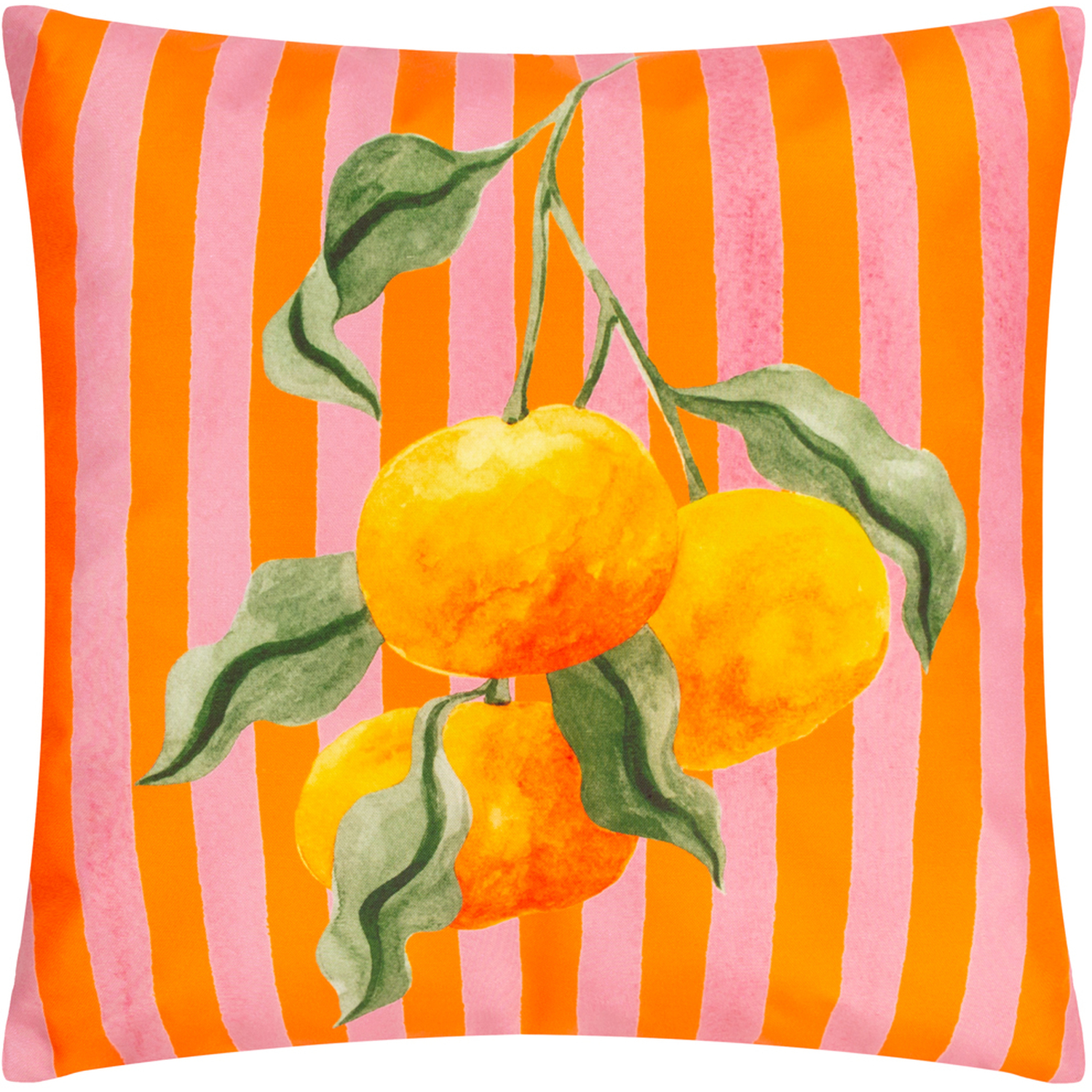 Oranges Striped Outdoor Cushion Cover - Orange