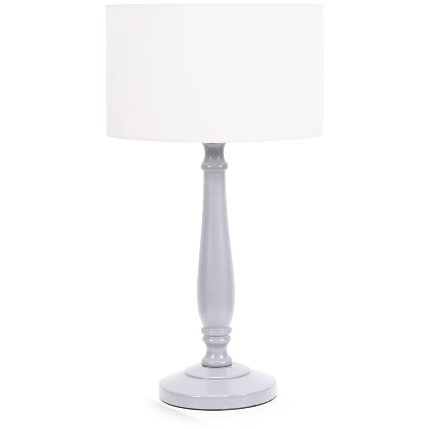 Image of Victoria Grey Table Lamp with Drum&hellip;