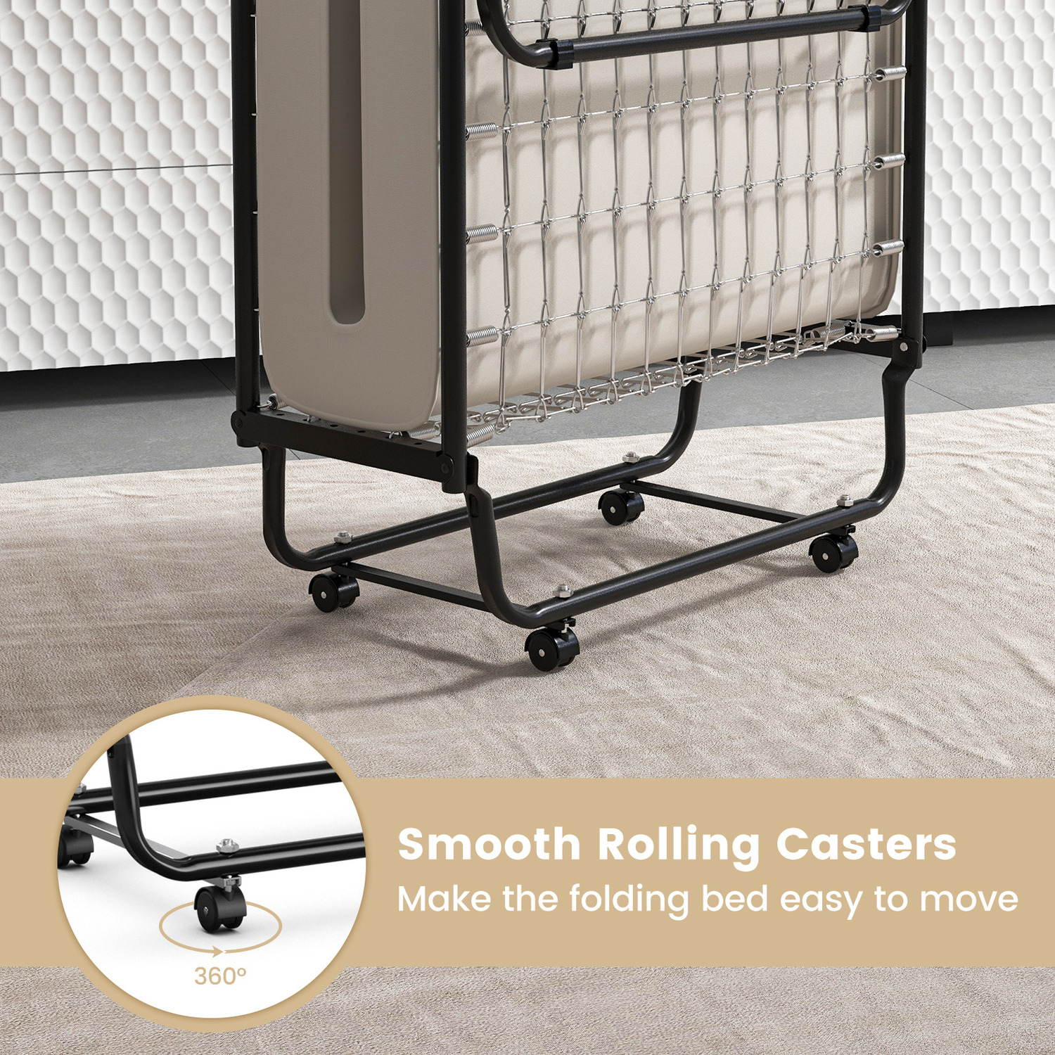 Folding Guest Bed - White