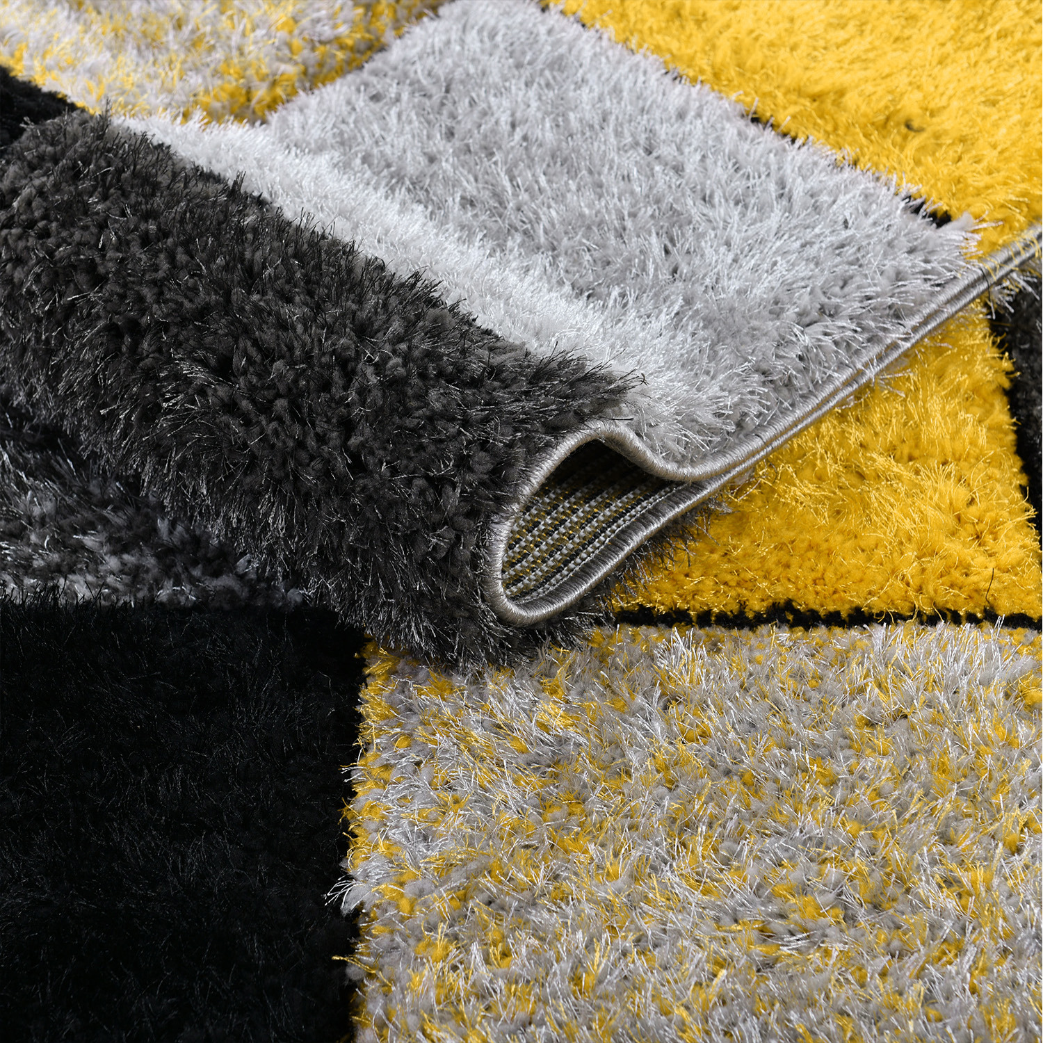 Shaggy Blocks High Pile Rug