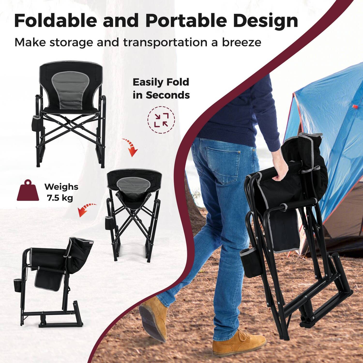 Outdoor Rocker Camping Chair