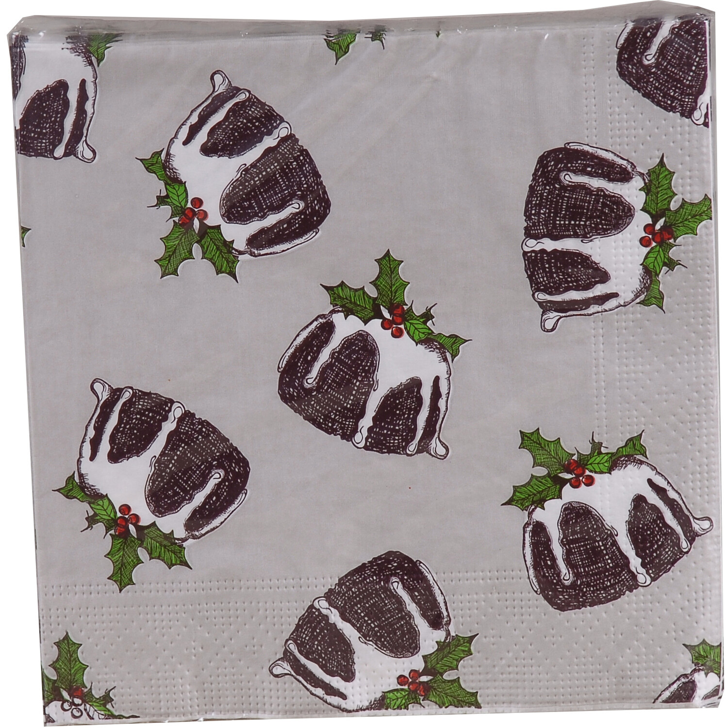 Christmas - Christmas Pudding Napkins - 20 Pack - Image 2