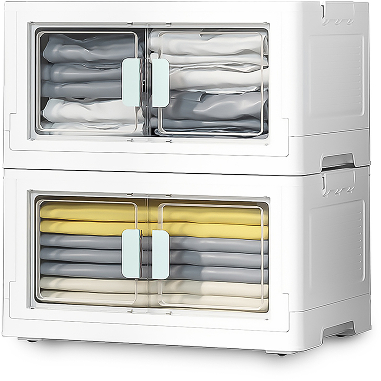Collapsible Storage Boxes with Lid and Door