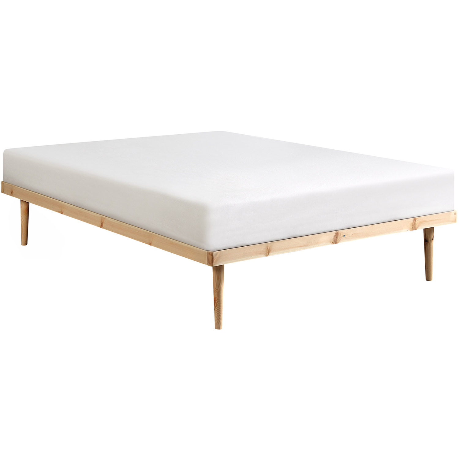 Wooden Platform Pine Bed - Pine Double Platform Bed Frame