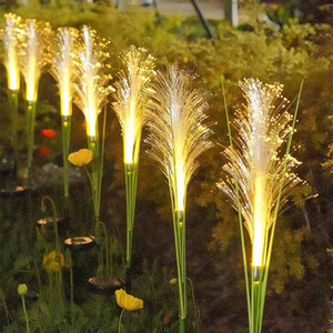 LED Solar Fibre Optic Reed Garden Simulation Landscape Ground Plug Lights