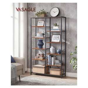 Industrial Style 10 Compartment Bookcase Shelf