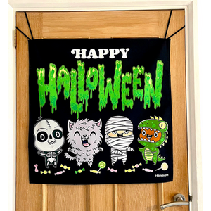 HANGUPZ Large Door-Hang Halloween Decoration Happy Halloween Sign