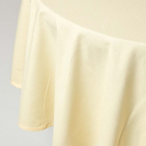 Cream Plain Cotton Round Tablecloth shot 9903212