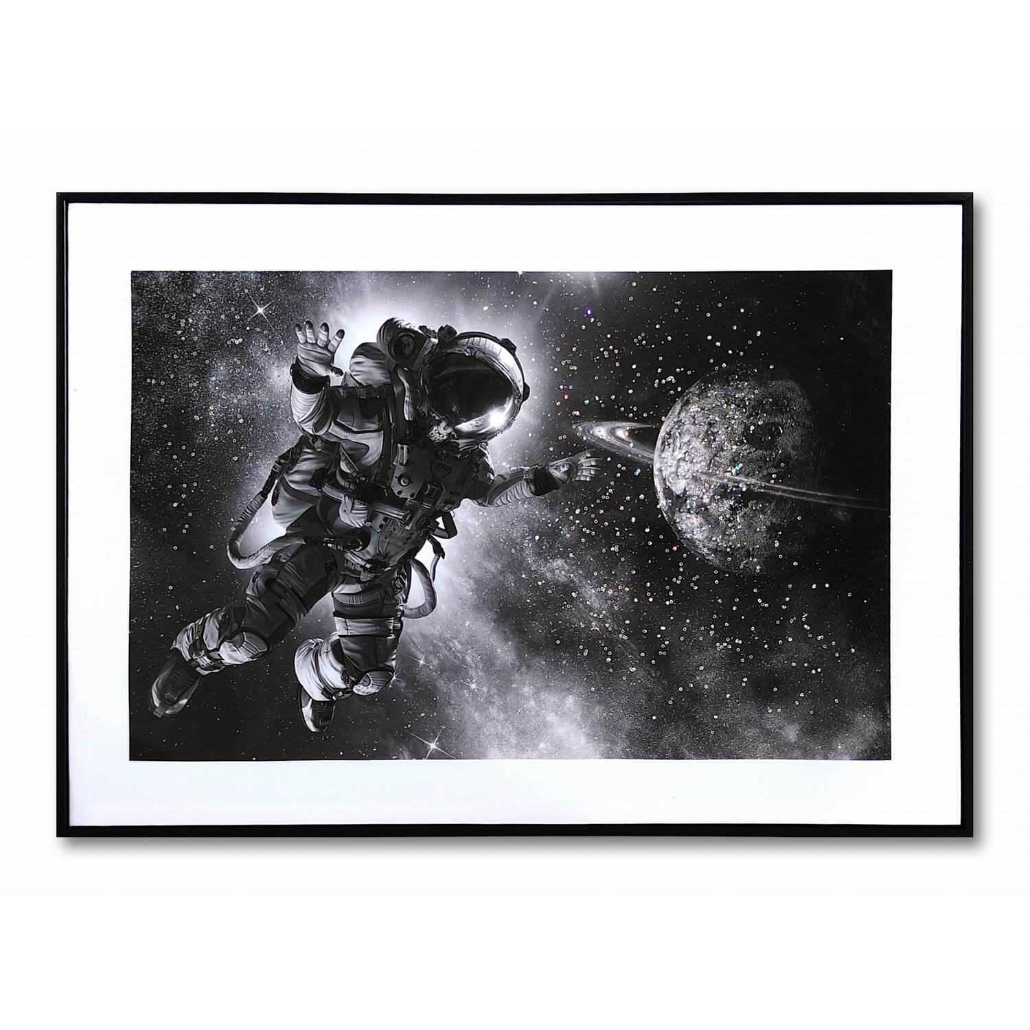 Astronaut Framed Wall Art - Black