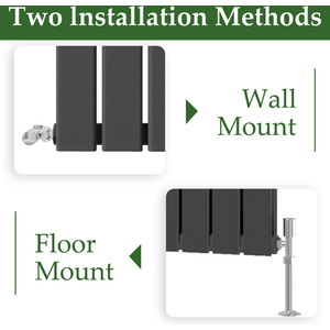 Anthracite / 160cm / 27.2cm Vertical Flat Panel Radiator Central Heating Rad 1600-1800mm Double Anthracite shot 10332310