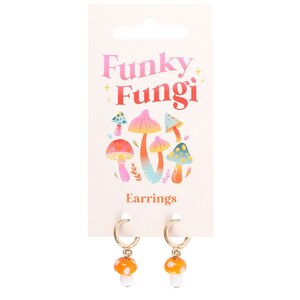 Toadstool Charm Dangle Earrings