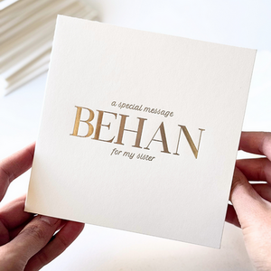 Luxury Special Message Card  Behan Sister