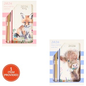 2026 Slimline Animal Diary and Pen