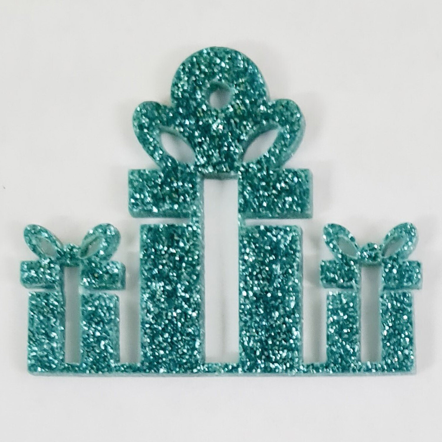 Glitter Presents Christmas Decoration - Green