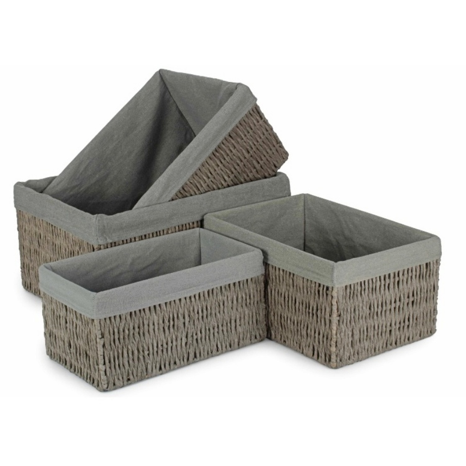 Image of Grey Paper Rope Storage Basket with&hellip;