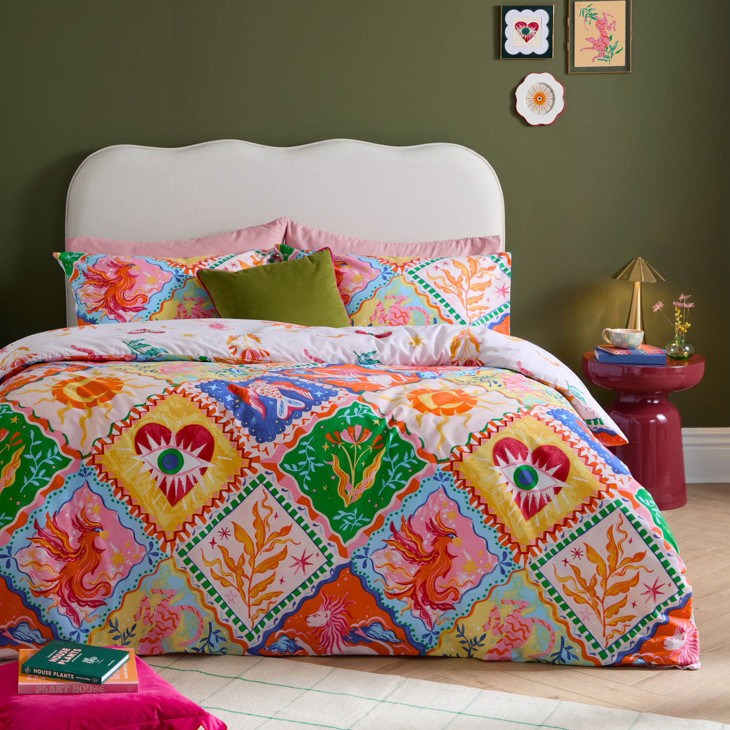 Seraphine Reversible Duvet Cover Set - Pink Double