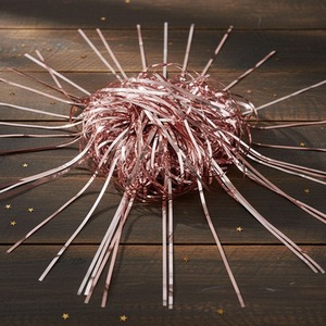 Blush Pink Lametta Foil Tinsel Garland Strands Christmas 50cm x 40cm