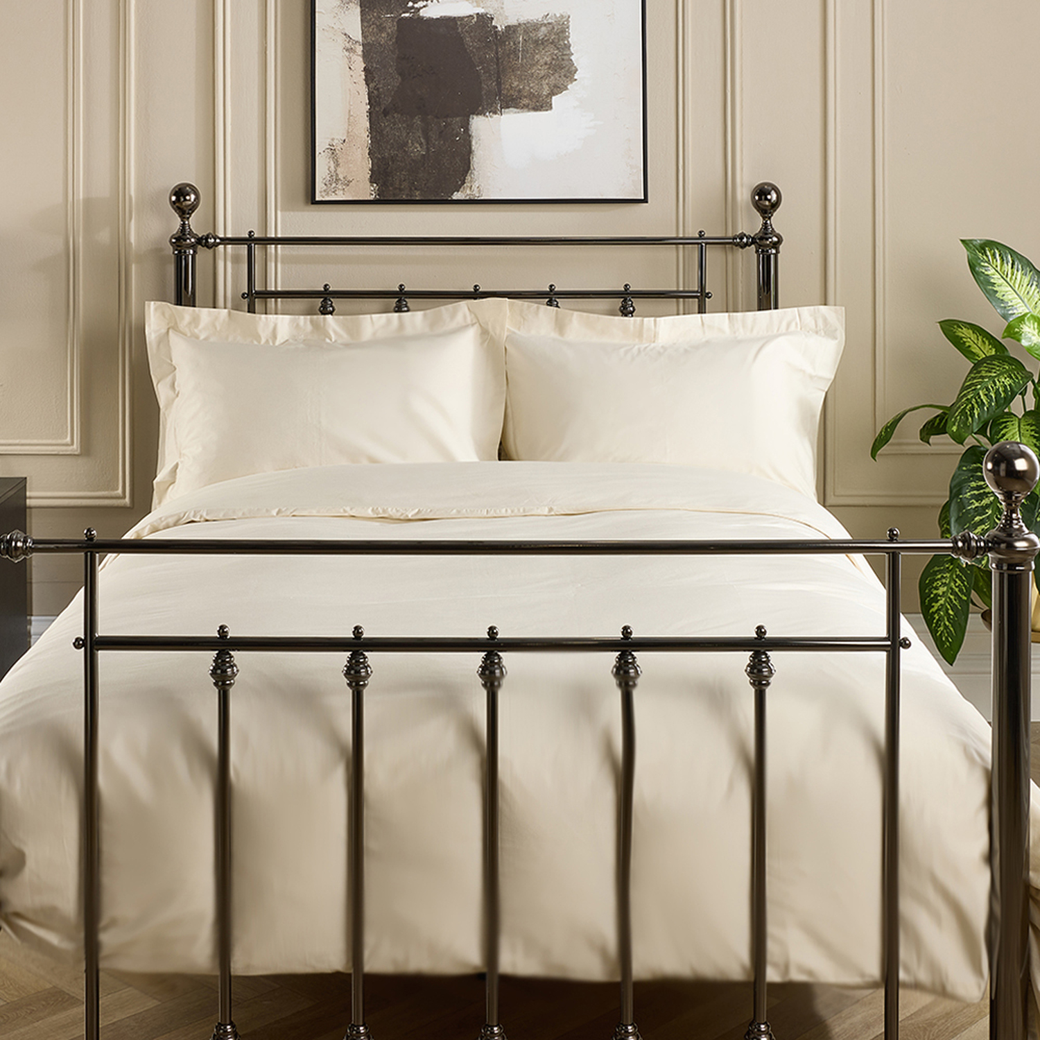 5 Star Duvet Cover Set Hotel Pure Luxury - Cream Single