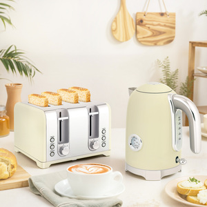 HOMCOM Retro Kettle and Toaster Set, 3000W Rapid Boil 800-289V70CW