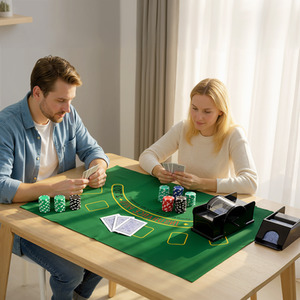 300-Piece Poker Chips Set with Card Shuffler and Shoe