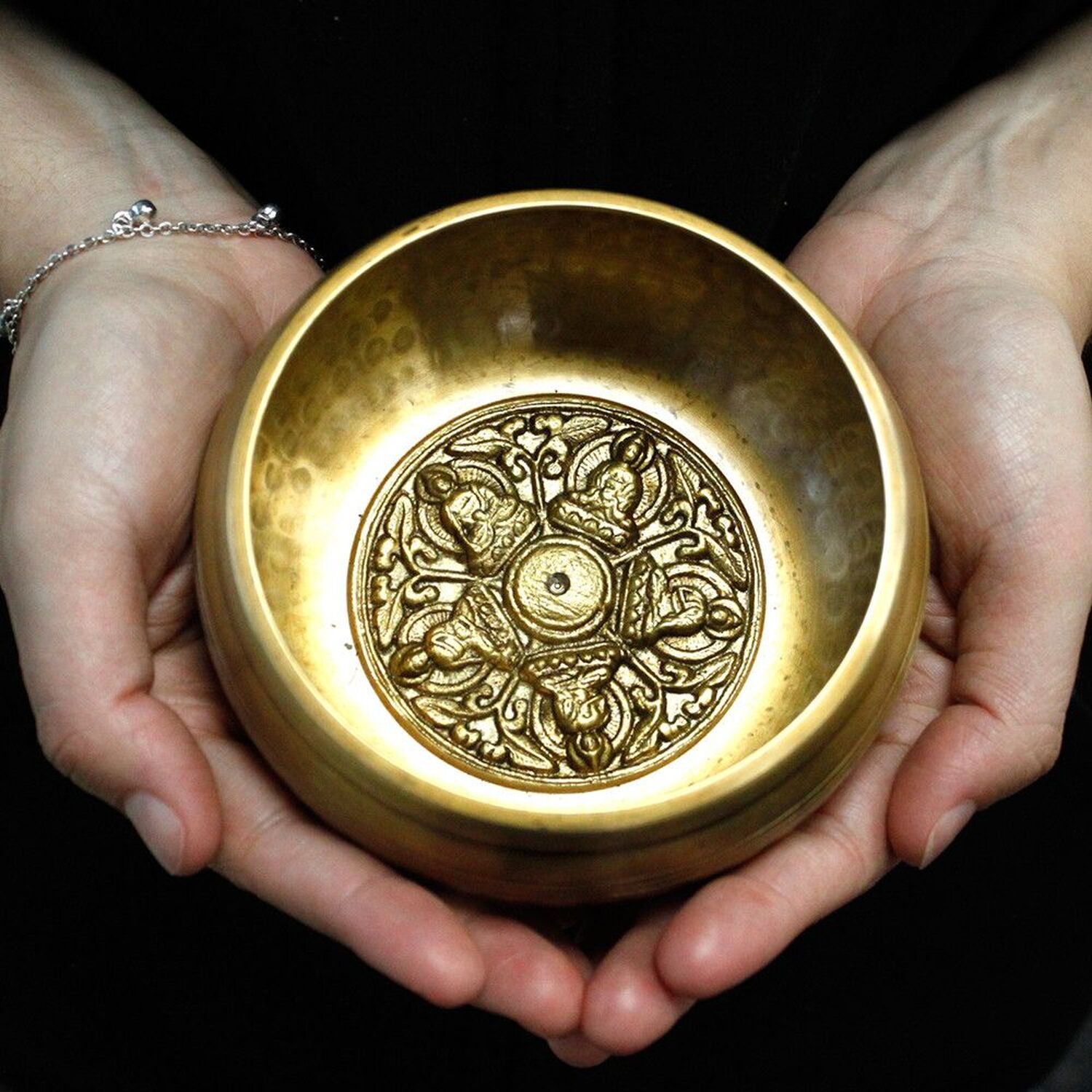 Five Buddha Singing Bowl Set 10cm - Yellow