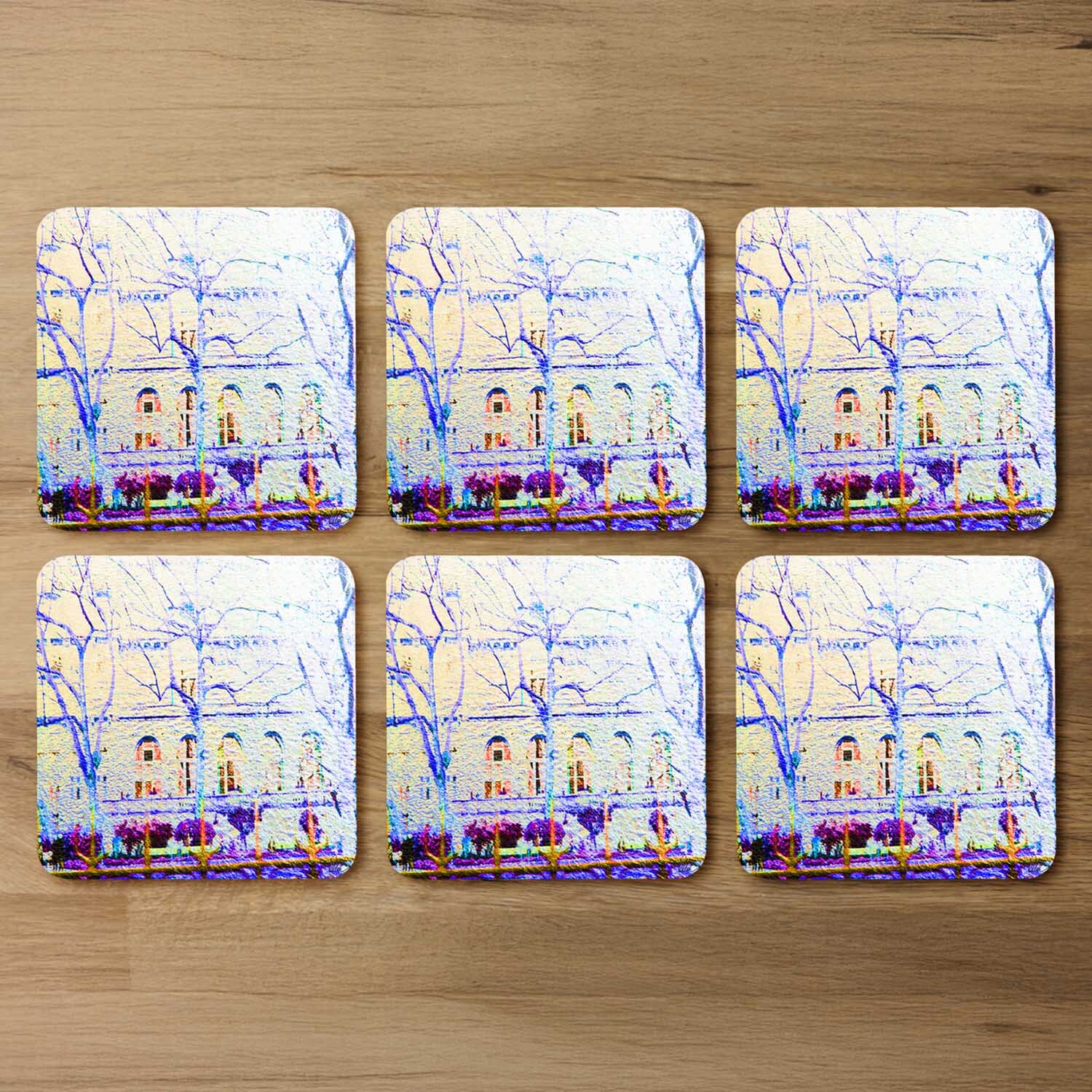 Image of Blue Trees Coaster - Purple