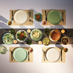 Colourworks Classics Salad and Snack Melamine Plates