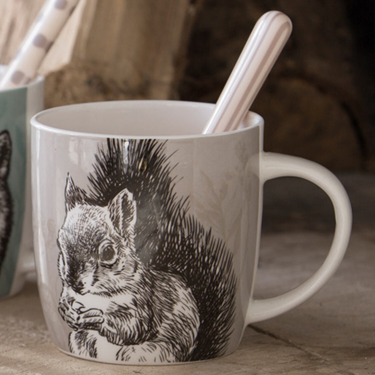 Image of Set of 4 KitchenCraft China Squirrel&hellip;