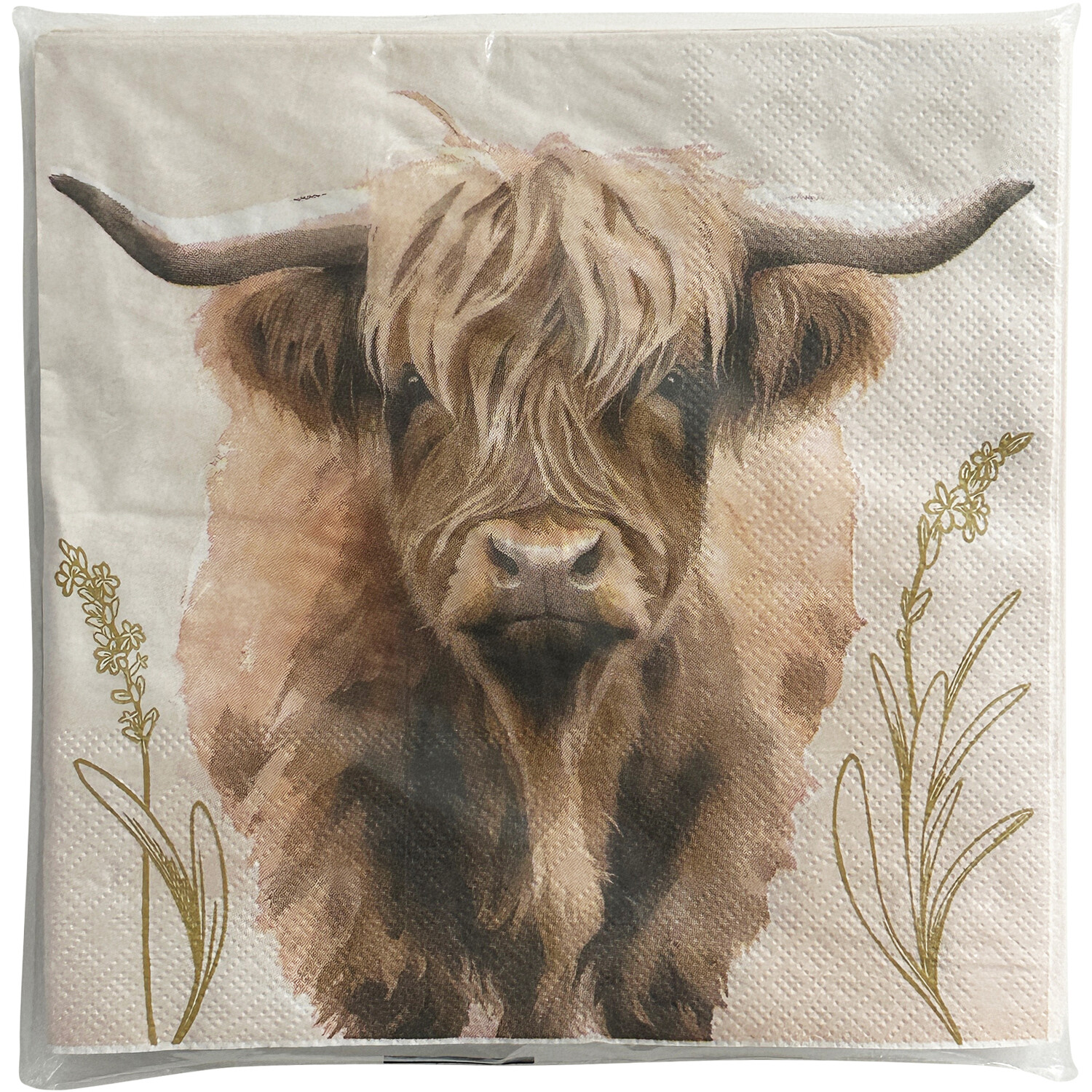 Pack of 16 Highland Cow Napkins