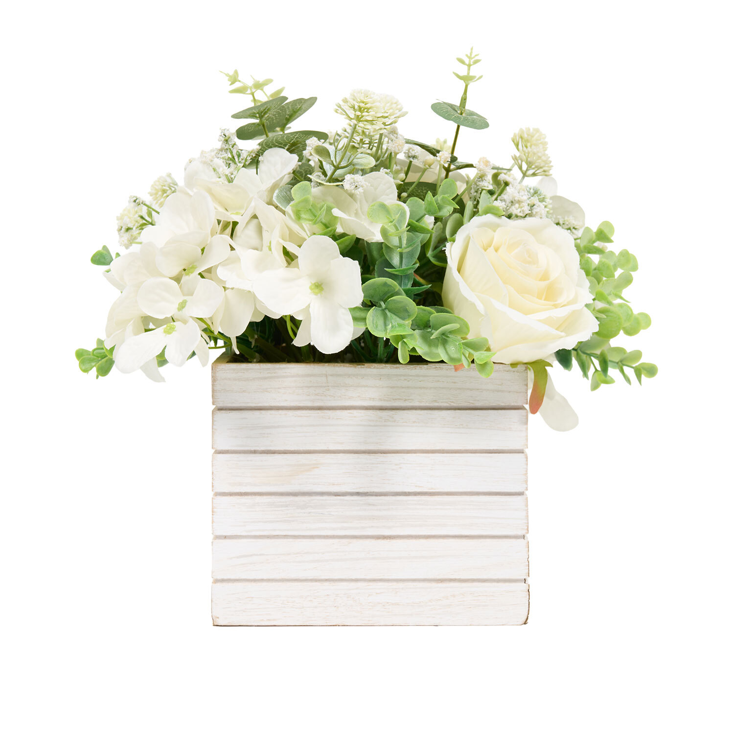 Rose and Hydrangea Floral Box - White
