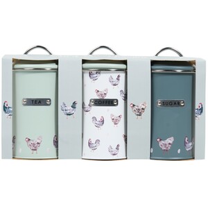 Set of 3 Country Life Canisters