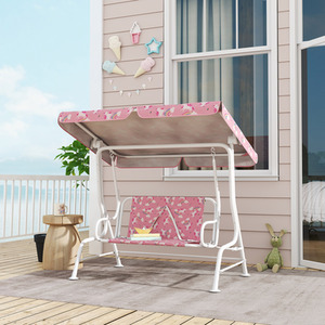 AIYAPLAY Swing Chair 2-Seater Canopy Safety Indoor Outdoor Pink