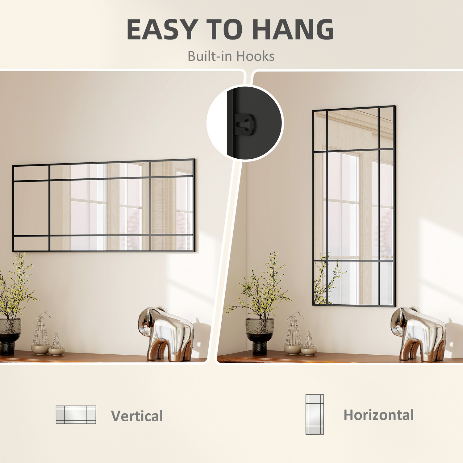 HOMCOM Rectangular Wall Mirror