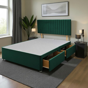 Emerald / Small Single Emily Divan Bed Base 2 Drawers and Headboard shot 12476374