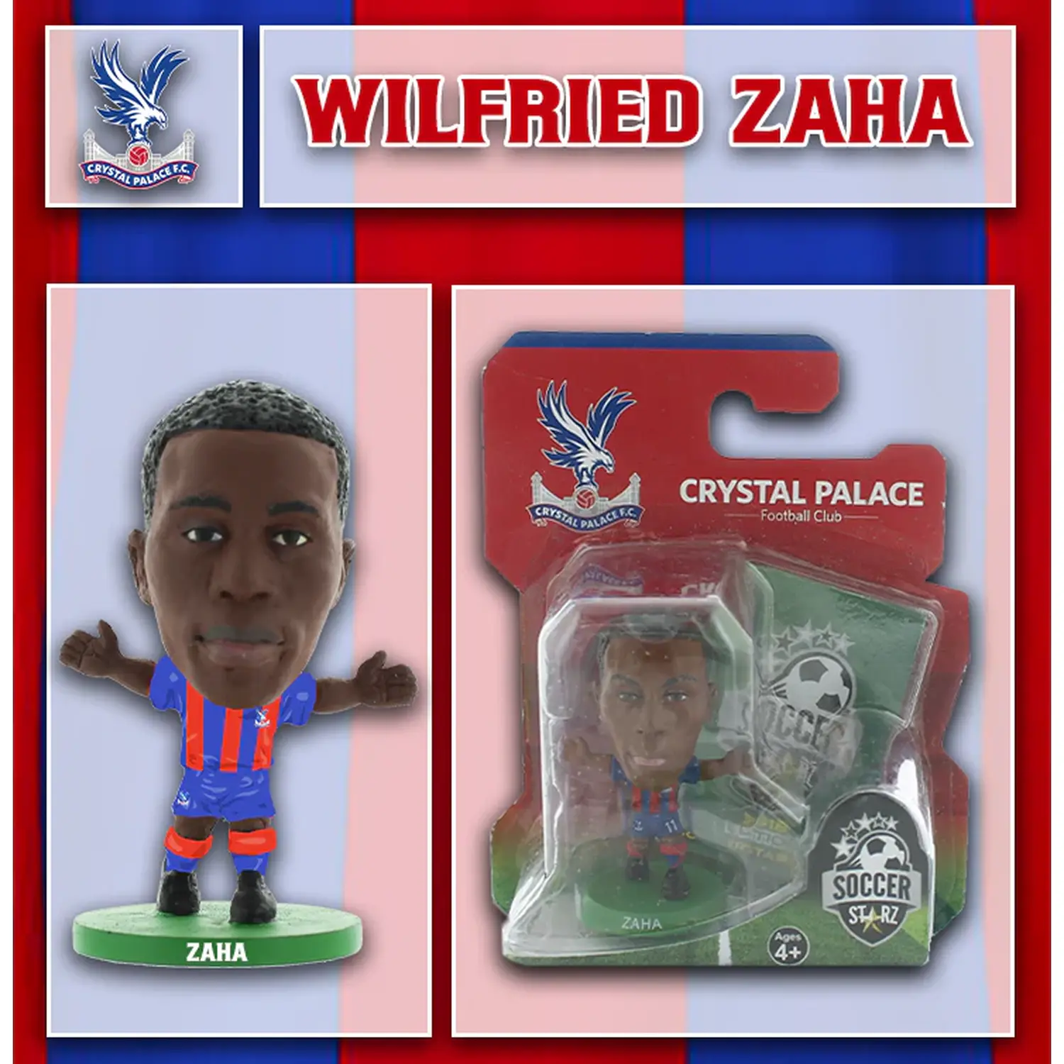 SoccerStarz Crystal Palace Wilfried Zaha - Home Kit Classic 5cm Figure - Blue