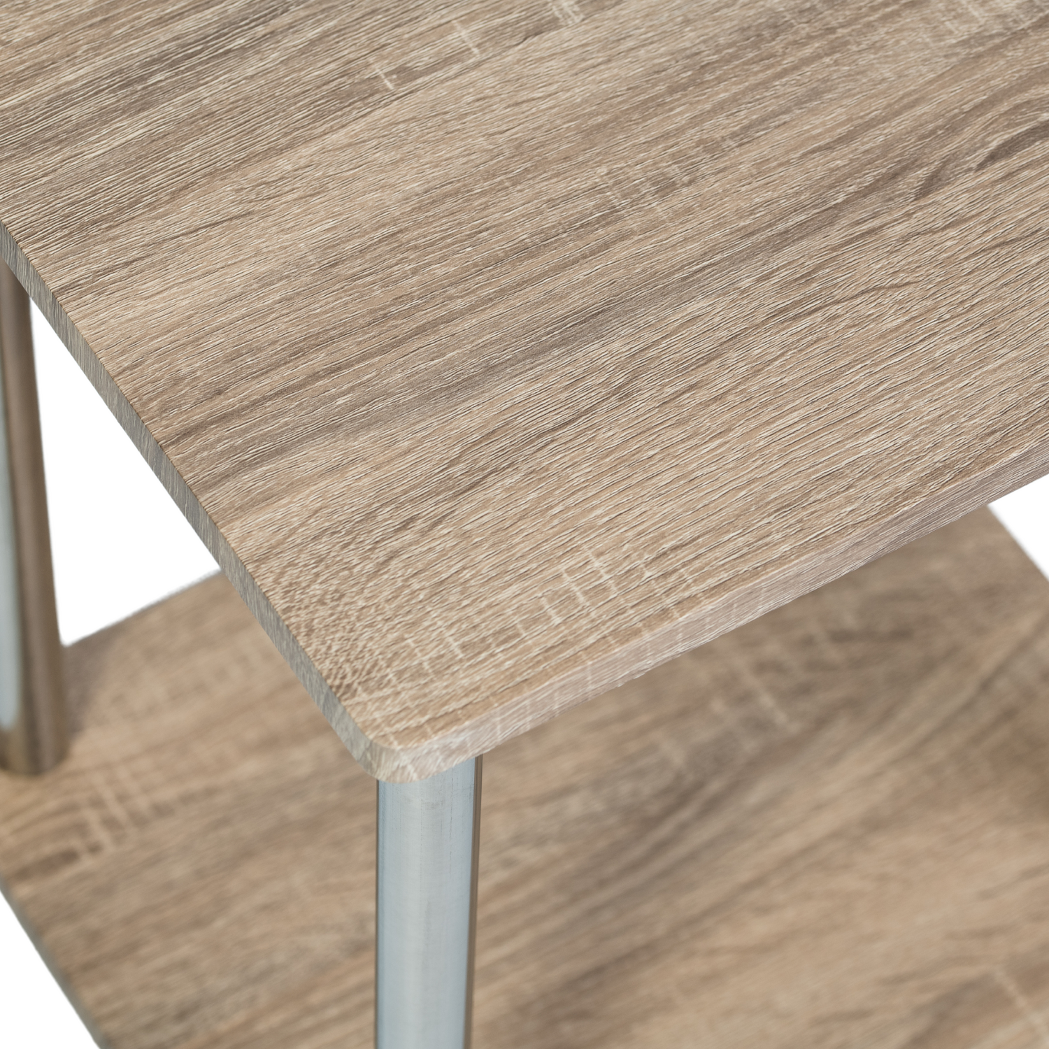 Modern Bedside Table With Undershelf - Oak