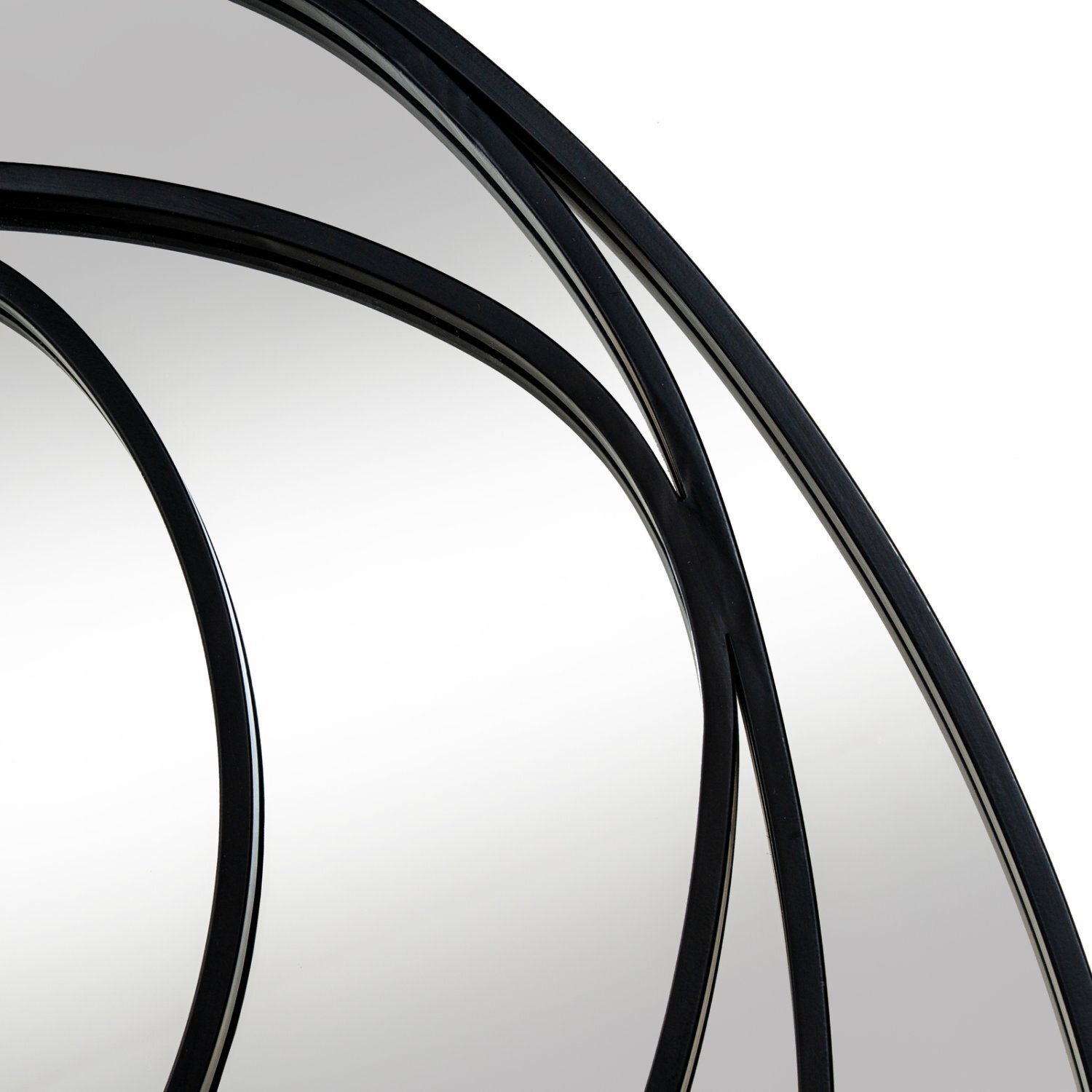 Brisa Swirl Mirror Elegant Curved Wall Mirror for Modern Classic Decor - Black