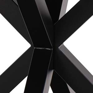 Perth Round Rusty Ceramic Dining Table with Industrial Metal Base