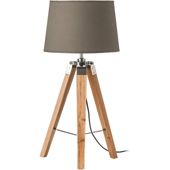 Hadson Tripod Table Lamp with Light Wood Base