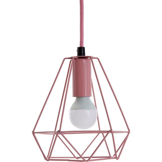 Beli Pink Metal Wire Pendant Light
