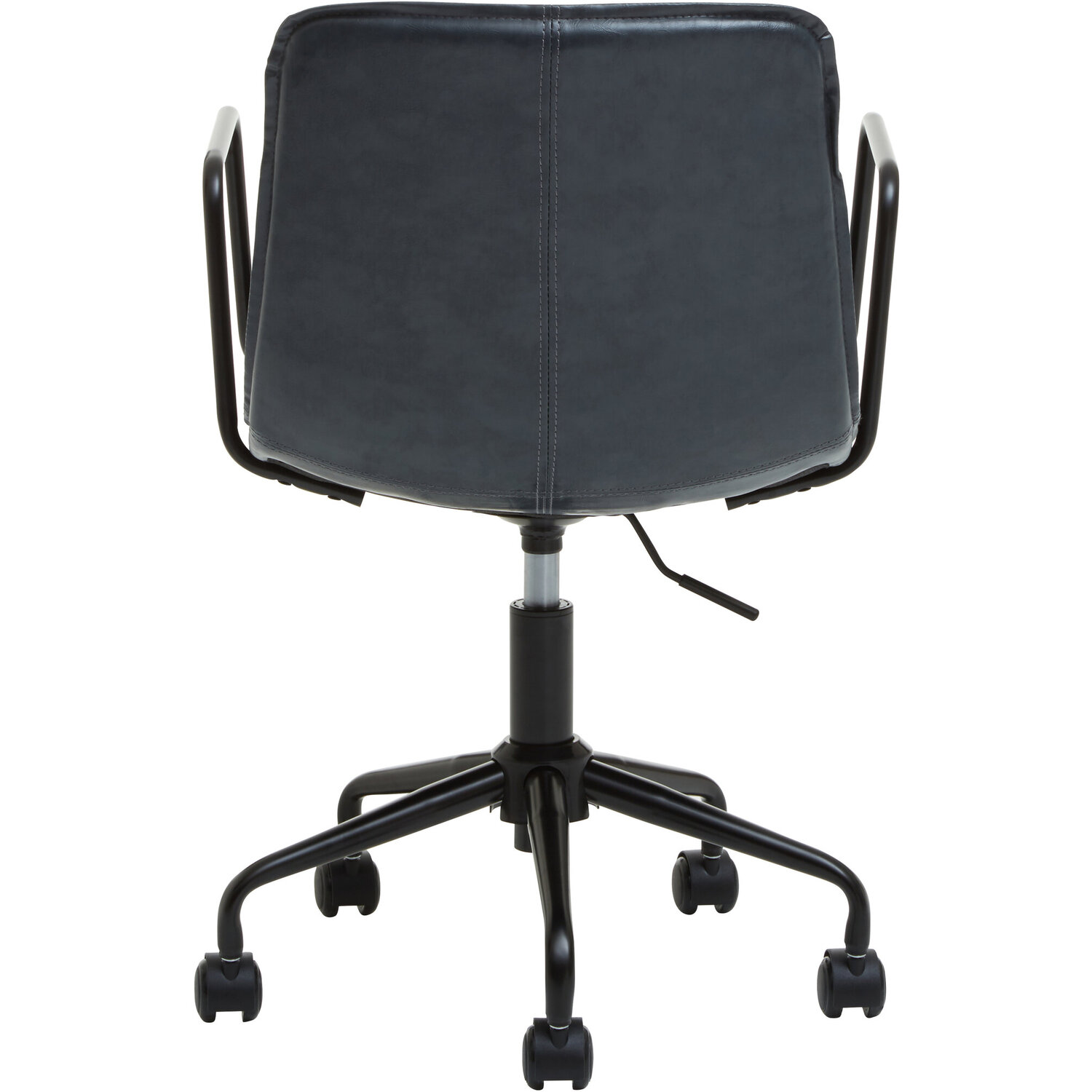 Branson Grey Leather Effect Home Office Chair - Grey